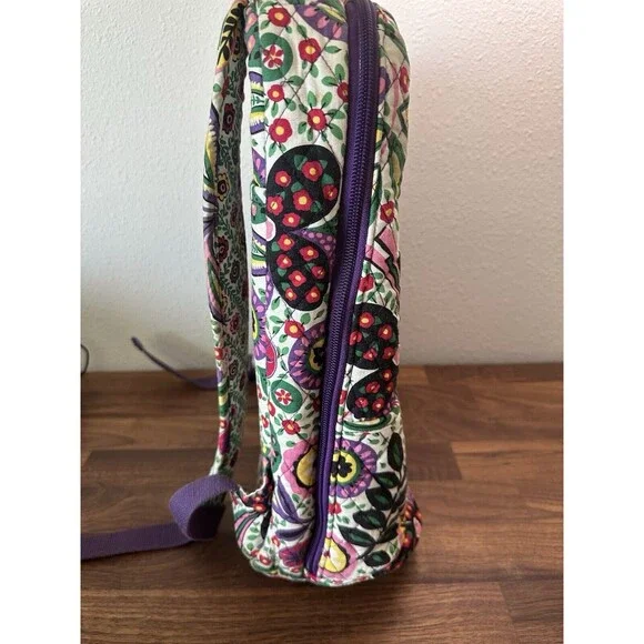 Retired Vera Bradley Full Size Back Pack Heather Purple Floral - Picture 6 of 9